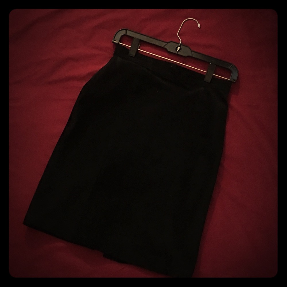Black 100% Suede Skirt